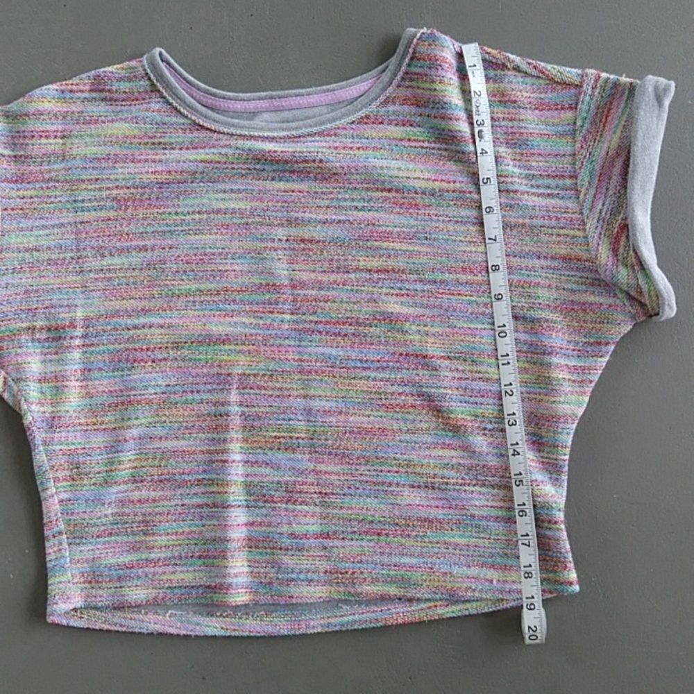 Anthropologie Saturday Sunday Aphra Space Dyed Rainbow Knit Top View 5